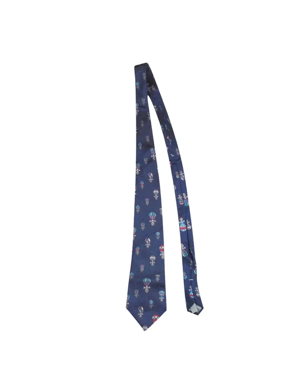 Vintage Disney Mickey Mouse Hot Air Balloon USA Mens Blue Tie